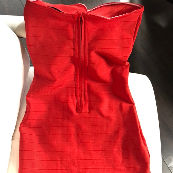 Bandage Red Dress - Picture 6 of 7